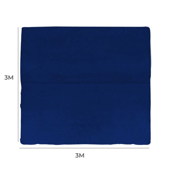 3x3M Large Oversized Blanket Throw Faux Fur Fleece Bed Warm Rug Sofa Navy