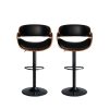 1x Bar Stools Kitchen Gas Lift Wooden Beech Stool Chair Swivel Barstools