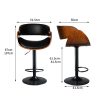 1x Bar Stools Kitchen Gas Lift Wooden Beech Stool Chair Swivel Barstools