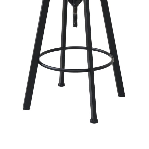 Industrial Adjustable Swivel Bar Stools With Back Wood Counter Chairs x1