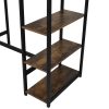 High Bar Table Pub Industrial 3-Tier Storage Shelf Wooden Cafe 110CMX60CM