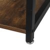 High Bar Table Pub Industrial 3-Tier Storage Shelf Wooden Cafe 110CMX60CM