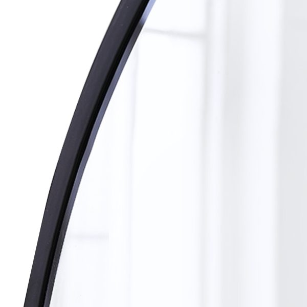Wall Mirror Round Shaped Bathroom Makeup Mirrors Smooth Edge – 80 cm