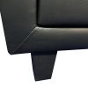 Bedside Table 2 drawers PU Leather Side Table Night Stand Storage in Black Colour