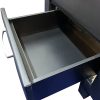 Bedside Table 2 drawers PU Leather Side Table Night Stand Storage in Black Colour