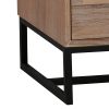 Bedside Table 2 drawers Side Table Solid Acacia Wood Veneered in Tea Colour