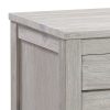Euxton Bedside Table 2 drawers Night Stand Solid Acacia Storage in White Ash Colour