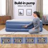 Air Mattress King Inflatable Bed 56cm Airbed Blue