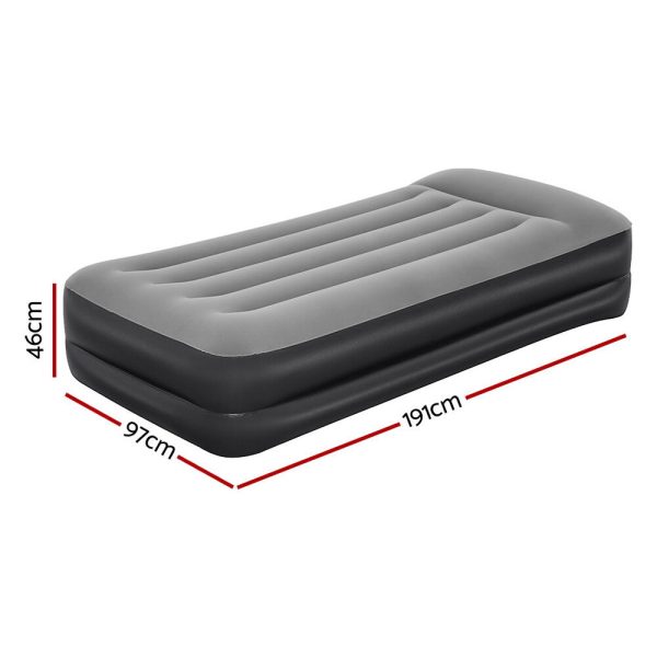 Air Mattress Single Inflatable Bed 46cm Airbed Black