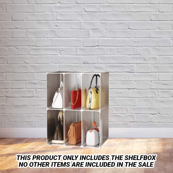 3 Tier Multifunctional PP Plastic Bag Box Portable Cubby DIY Storage Shelves Stackable Handbag Purse Organiser – 2