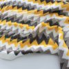 Zigzag Striped Throw Blanket Acrylic Wave Knitted Fringed Woven Cover Couch Bed Sofa Home Decor