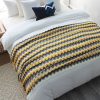 Zigzag Striped Throw Blanket Acrylic Wave Knitted Fringed Woven Cover Couch Bed Sofa Home Decor
