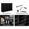 Adjustable Book Storage Shelf Rack Unit – Black