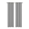 2x Blockout Curtains Panels 3 Layers Eyelet Room Darkening – 132 x 160 cm, Grey