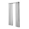 2x Blockout Curtains Panels 3 Layers Eyelet Room Darkening – 132 x 160 cm, Grey