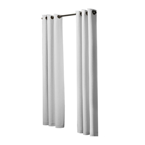 2x Blockout Curtains Panels 3 Layers Eyelet Room Darkening – 132 x 160 cm, Grey