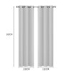 2x Blockout Curtains Panels 3 Layers Eyelet Room Darkening – 132 x 160 cm, Grey
