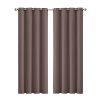 2x Blockout Curtains Panels 3 Layers Eyelet Room Darkening – 140 x 230 cm, Taupe