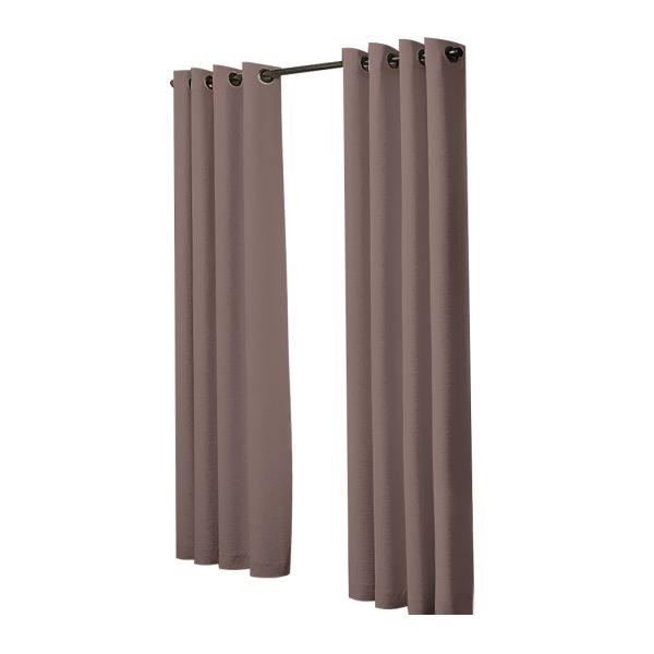 2x Blockout Curtains Panels 3 Layers Eyelet Room Darkening – 140 x 230 cm, Taupe