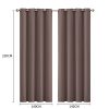 2x Blockout Curtains Panels 3 Layers Eyelet Room Darkening – 140 x 230 cm, Taupe