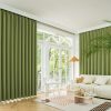 2XBlockout Curtains Chenille Blackout Draperies Eyelet Day132x250 Green