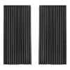 2XBlockout Curtains Chenille Blackout Draperies Eyelet Day 240×250 Grey