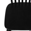 Set of 2 Dining Chairs Side Chair Replica Kitchen Wood Furniture – Black