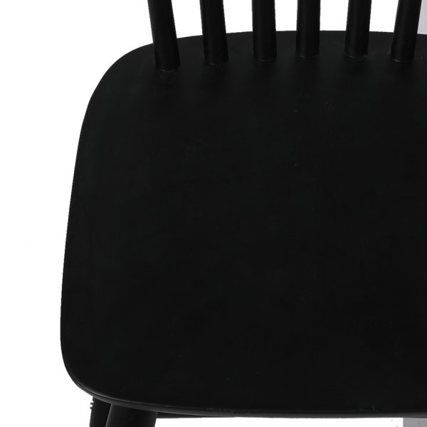 Set of 2 Dining Chairs Side Chair Replica Kitchen Wood Furniture – Black