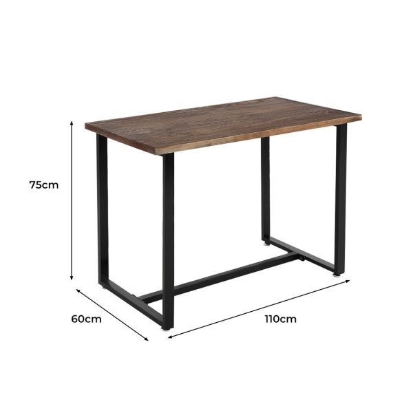 Dining Table Industrial Wooden Metal Kitchen Tables Cafe Restaurant 110cm