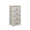 Storage Cabinet Tower Chest of Drawers Dresser Tallboy 8 Drawer Beige