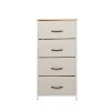 Storage Cabinet Tower Chest of Drawers Dresser Tallboy 8 Drawer Beige
