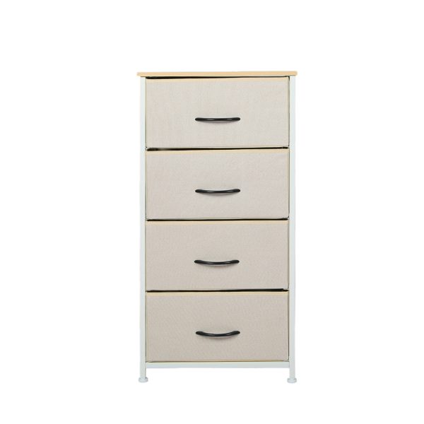 Storage Cabinet Tower Chest of Drawers Dresser Tallboy 8 Drawer Beige