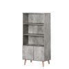 Bookshelf Industrial Display Shelf Cabinet Storage Bookcase Ladder Stand