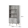 Bookshelf Industrial Display Shelf Cabinet Storage Bookcase Ladder Stand