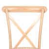 2x Dining Chairs Kitchen Table Chair Natural Wood Rattan Seat Cafe Lounge