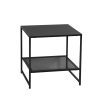 Cinnaminson 2-Tier Side Table Open Design Steel Home Shelf Compact Storage End Table