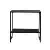 Cinnaminson 2-Tier Side Table Open Design Steel Home Shelf Compact Storage End Table