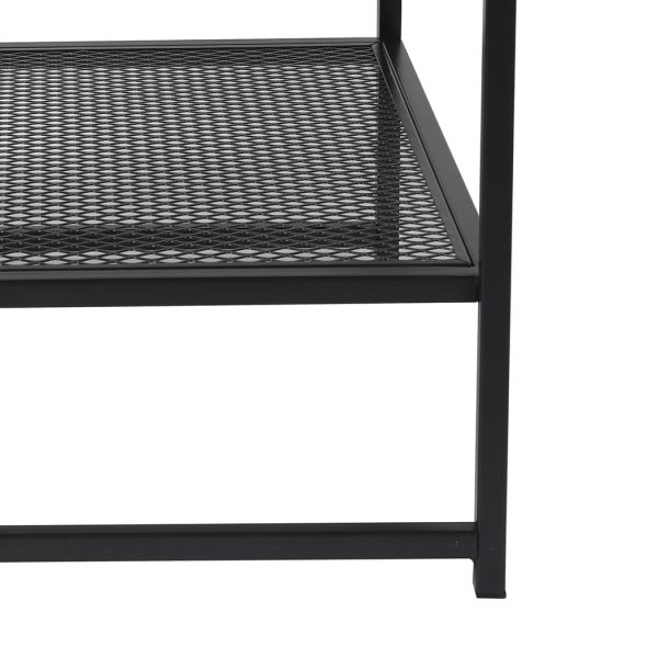 Cinnaminson 2-Tier Side Table Open Design Steel Home Shelf Compact Storage End Table