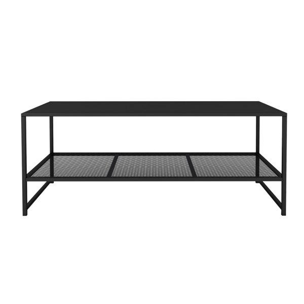 Reeves 2-Tier Side Table Spacious Design Steel Home Shelf Waterproof End Table