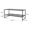 Reeves 2-Tier Side Table Spacious Design Steel Home Shelf Waterproof End Table