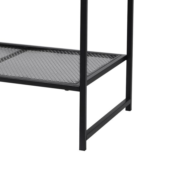 Reeves 2-Tier Side Table Spacious Design Steel Home Shelf Waterproof End Table