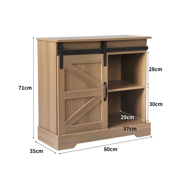 Buffet Sideboard Cabinet Single Sliding Doors Kitchen Storage Cupboard