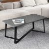 Coffee Table Storage Dining Table Industrial Steel Legs Grey 100CMX50CM