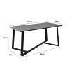 Coffee Table Storage Dining Table Industrial Steel Legs Grey 100CMX50CM