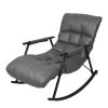 Armchair Adjustable Rocking Leathaire Lounge Accent Chair Body Curve Fit