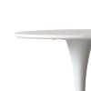 2x Bar Table Pub Tables Kitchen Marble Tulip Outdoor Round Metal – White