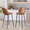 2x Bar Stool Barstools Counter Chair PU Padded Kitchen Pub Restaurant