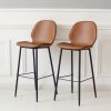 2x Bar Stool Barstools Counter Chair PU Padded Kitchen Pub Restaurant