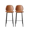 2x Bar Stool Barstools Counter Chair PU Padded Kitchen Pub Restaurant