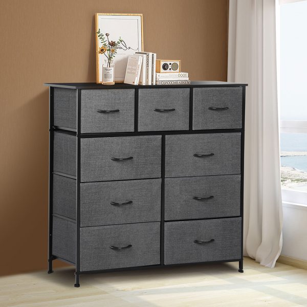 9 Chest of Drawers Storage Cabinet Tower Dresser Tallboy Drawer Retro